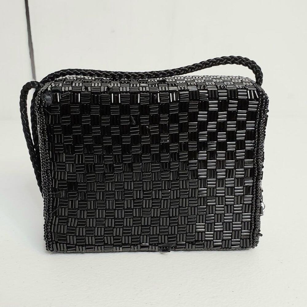 Alfred Sung Square Beaded Formal Evening Shoulder Bag - Picture 2 of 13